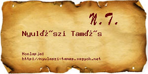 Nyulászi Tamás névjegykártya